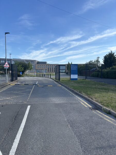 Mian entrance to KBA school from weekley glebe road